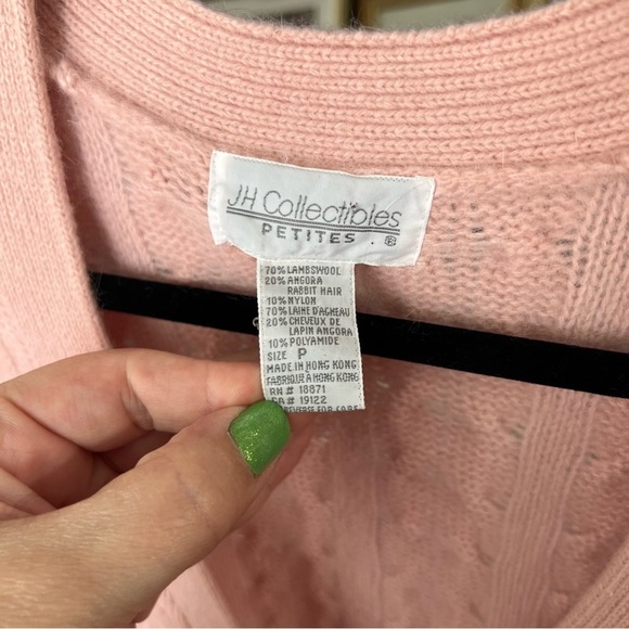 Pink Cable Knit Cardigan Petite Small - Picture 6 of 9